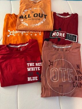 Orangetheory unisex  Short Sleeve Tees - Orange, Red, Maroon, Rust bundle
